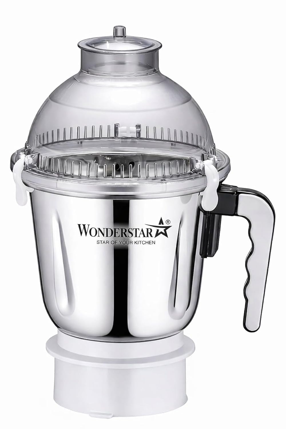 WONDER STAR Mixer Grinder Jar 1500ml | Stainless Steel Body with SS-304 Riveted Blade | | 6 Teeth Coupler | Compatible with Sujata Powermatic, Multimix, Dynamix, JMG, Supermix & Frootmix Models