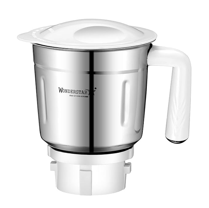 WONDER STAR Mixer Grinder for Wet & Dry Grinding Stainless Steel Jar 1Litre Compatible for Preethi Crown mixer grinders only 4 Teeth Nylon Coupler | SS304 Blade