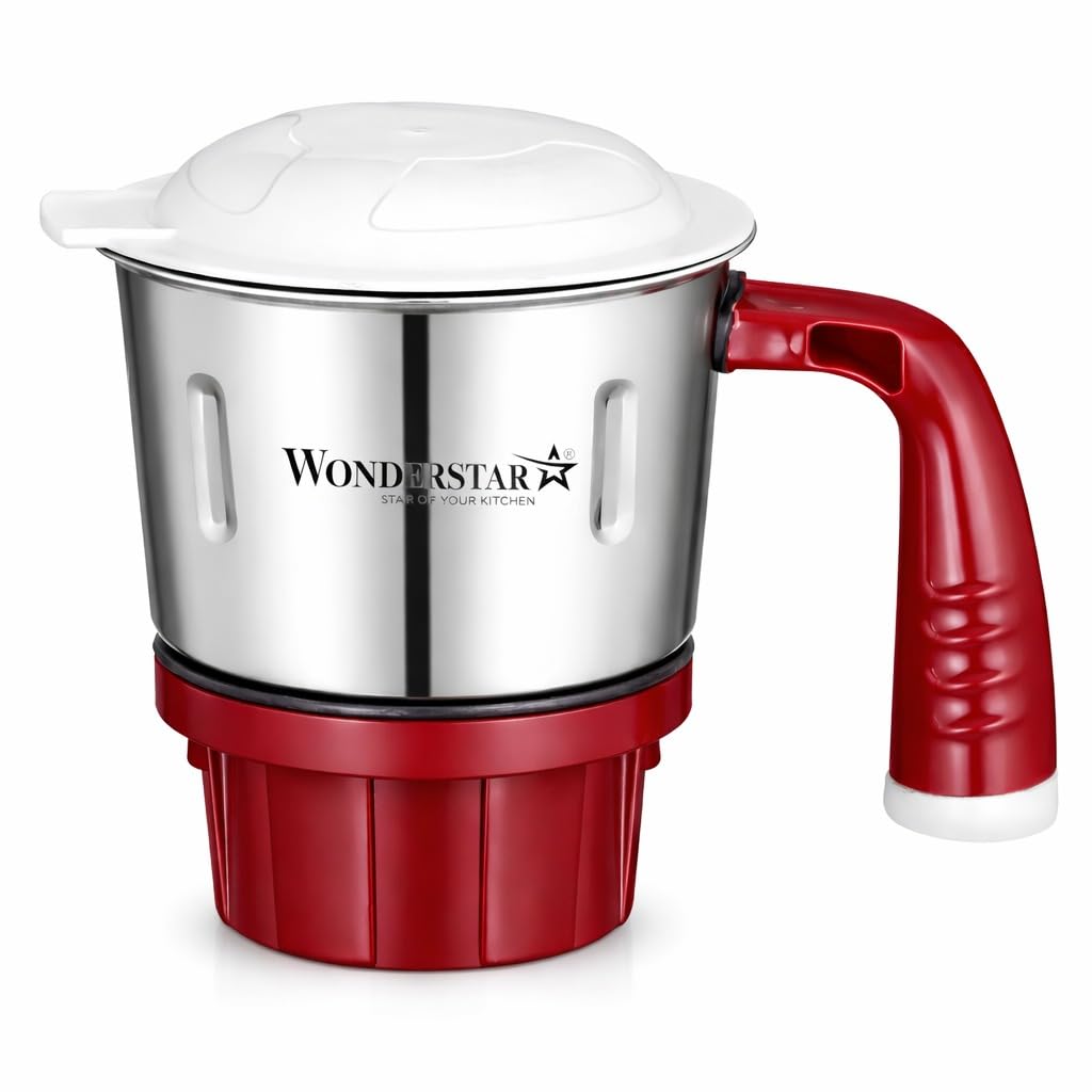 WONDER STAR mixer grinder chutney jar Compatible for Prestige Deluxe Mixer Grinder models only Stainless Steel 0.4 chutney Jar, Small Size, Red