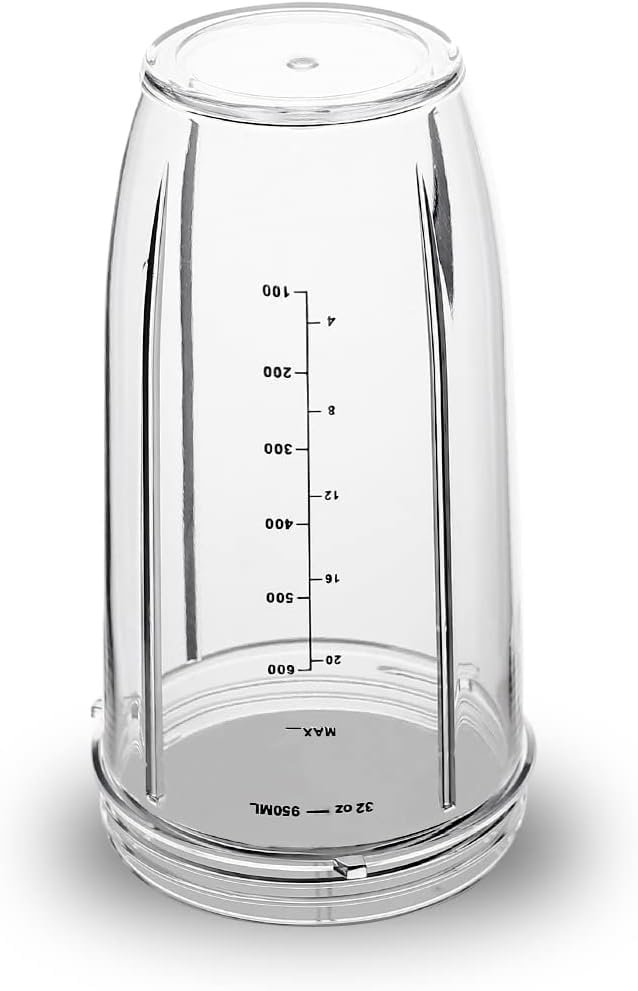 Wonder Star Replacement Blender Cup, 950ml, Compatible with Nutribullet 600W/900W Series, Clear Cup with Measurement Markings|| oem product||1 big cup only without extractor||match and buy